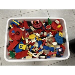 LEGO Bulk Lot Mixed Bricks 5lb Red White Blue Parts Windows Wheels Random Pieces